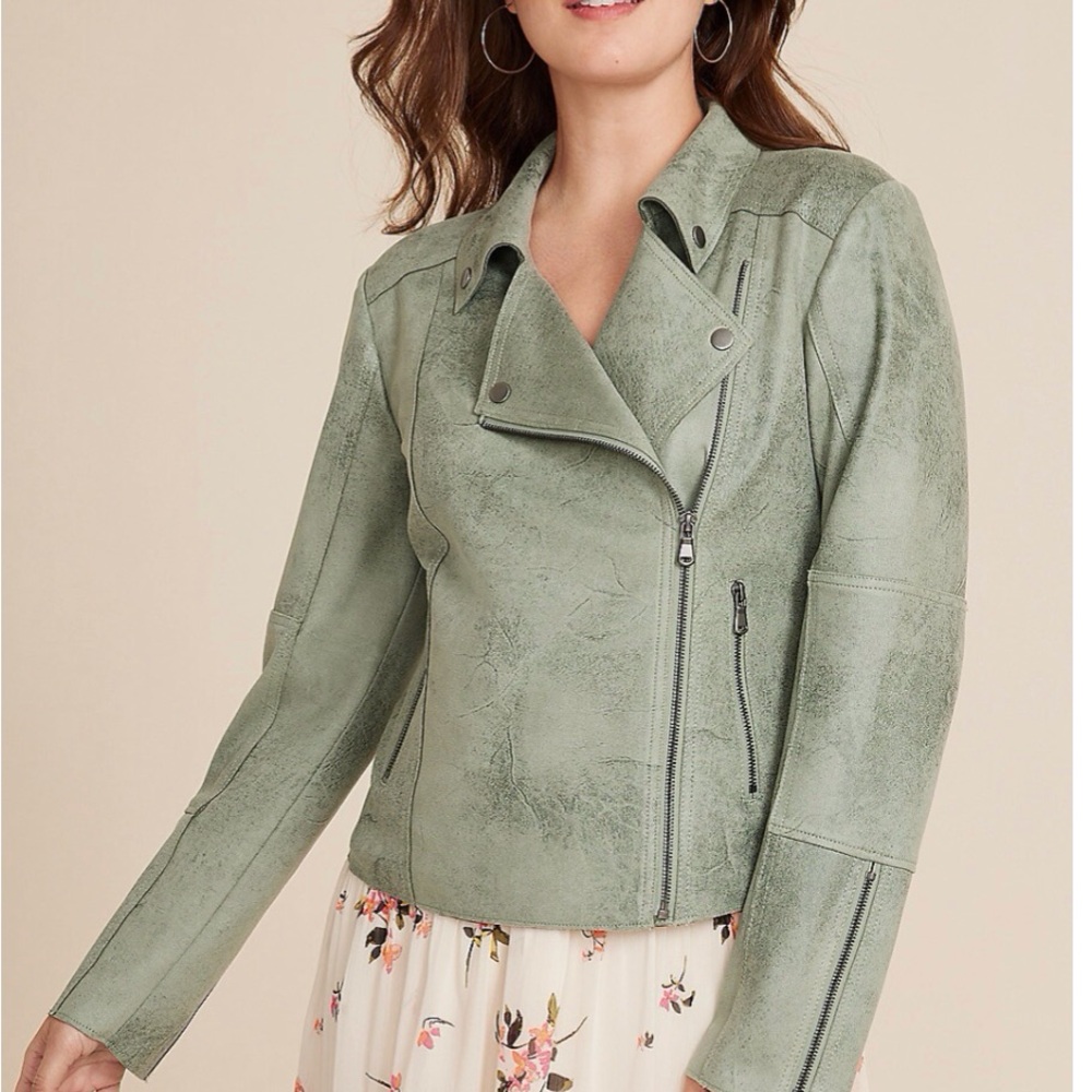 Maurices Faux Suede Moto Jacket XS Brand new